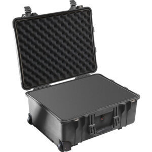 Pelican 1560 Valise de protection à roulettes, sans mousse, noire