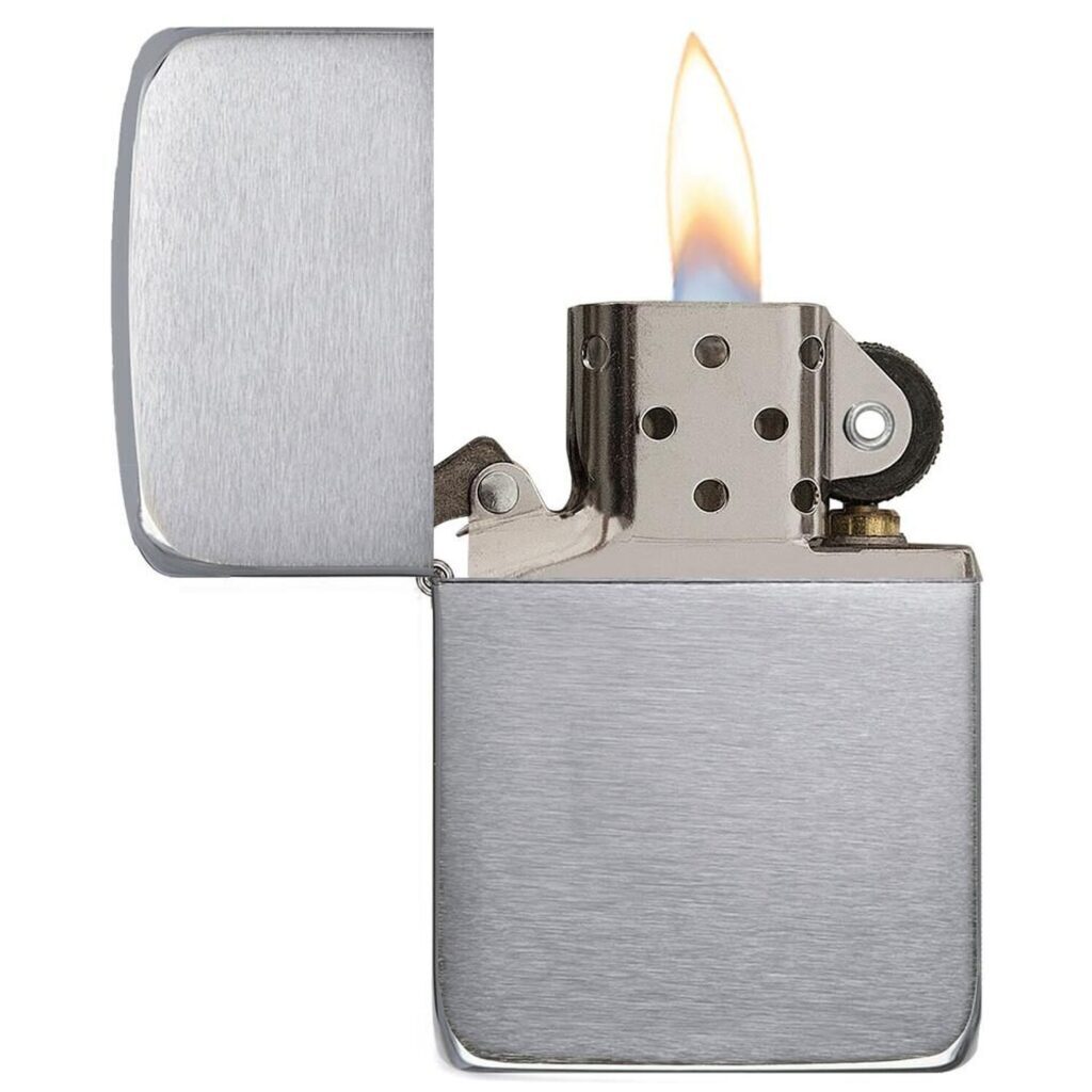 Zippo Original Vintage 1941 Replica – Briquet Brossé Chromé