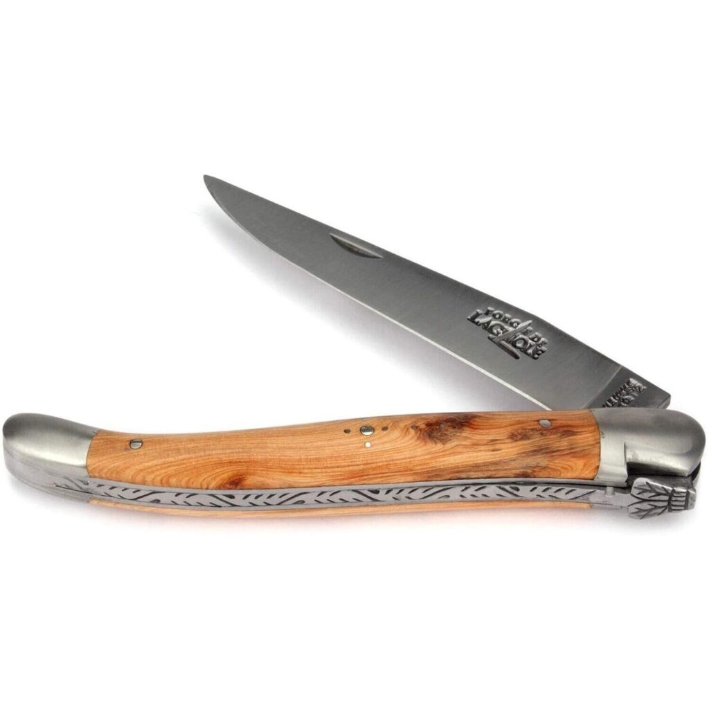 Forge de Laguiole Couteau Pliant 12cm Manche Genévrier – Forge de Laguiole