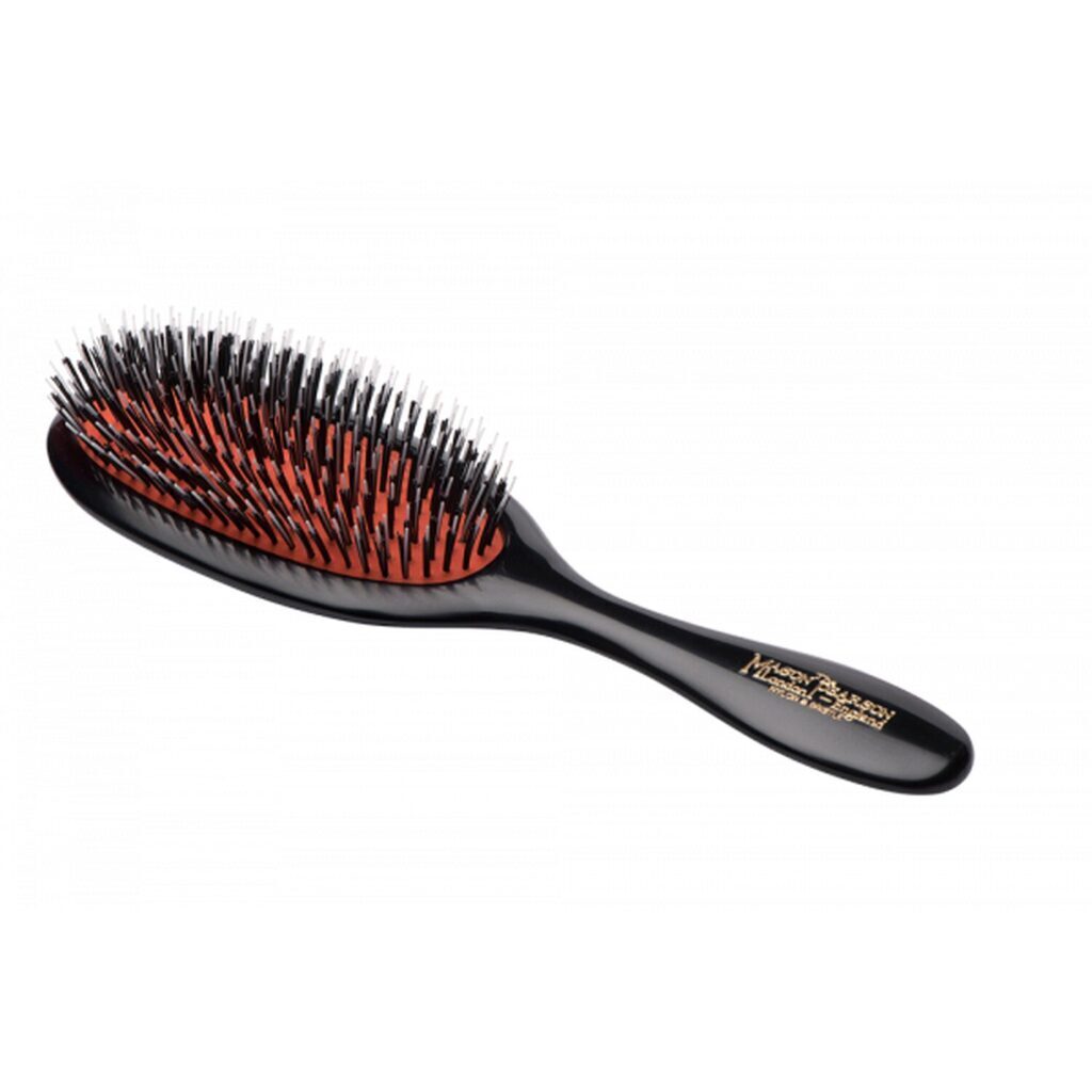 Handy BN3 (brosse à cheveux poils de sanglier & nylon, manche rubis) – Mason Pearson