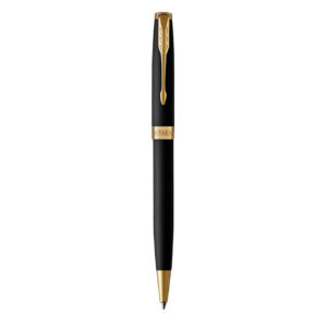 Sonnet Stylo bille laque noir mat attributs or – Parker