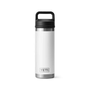 YETI Rambler Bouteille isotherme en acier inoxydable avec bouchon Chug – 532 ml – Blanc – Yeti
